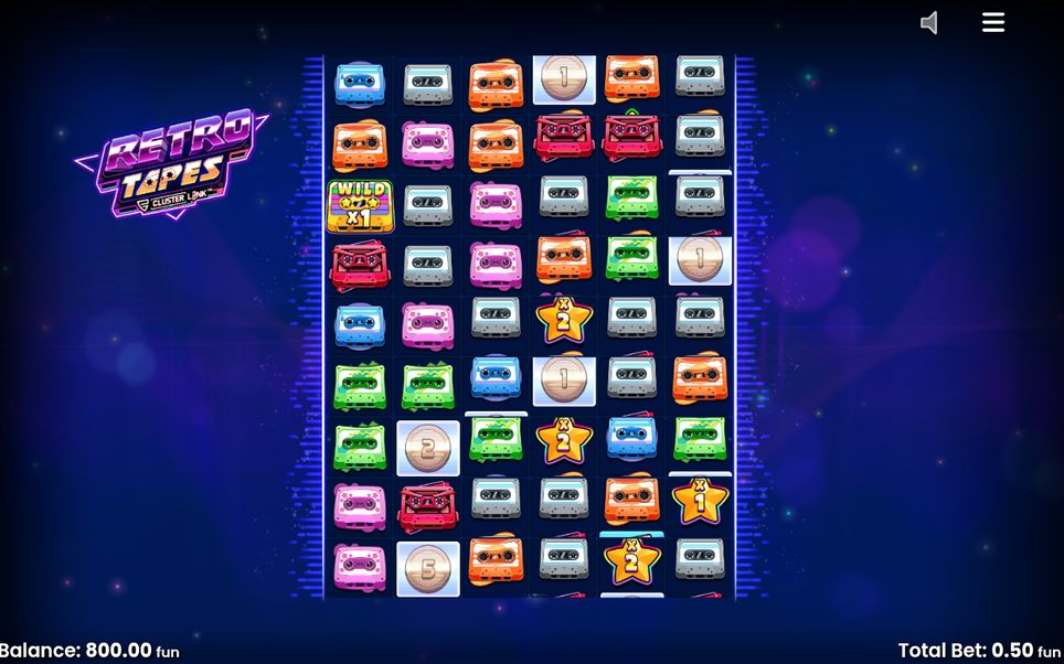 Wild Tape-symboler i rutnätet under Free Spins